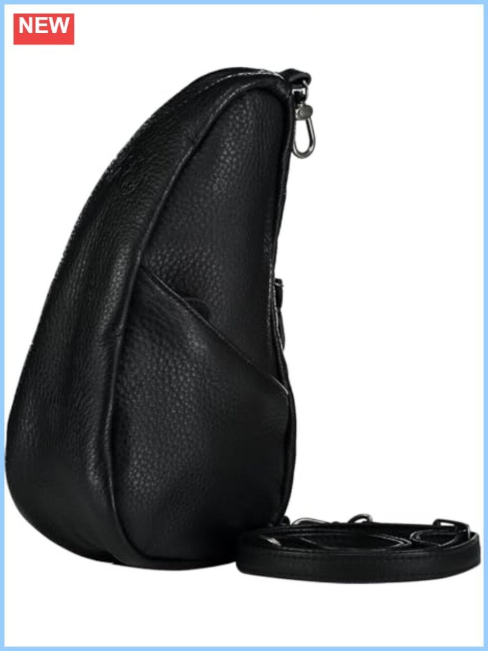 Full-Grain Leather Ergonomic Crossbody Sling Bag Small 10in Hands-Free